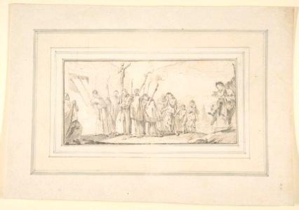 Illustration for a Book- Procession of Monks and Flagellants MET DP811992