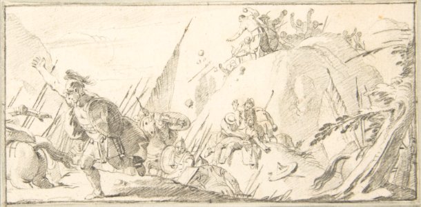 Illustration for a Book- Scene of Combat MET DP812568