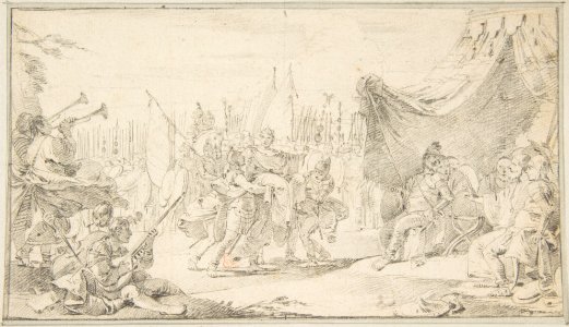 Illustration for a Book- General Carried in Triumph MET DP812565