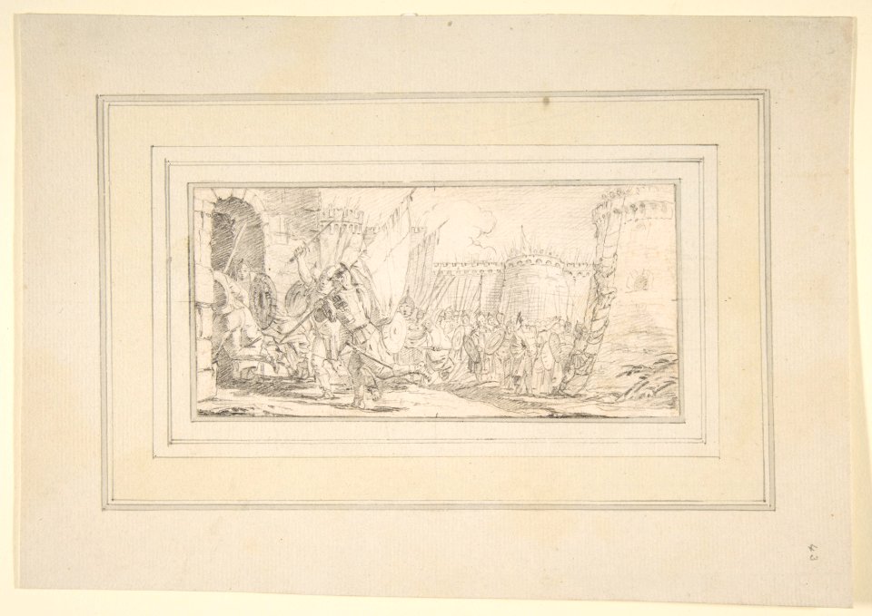 Illustration for a Book- Soldiers Storming a City MET DP811993