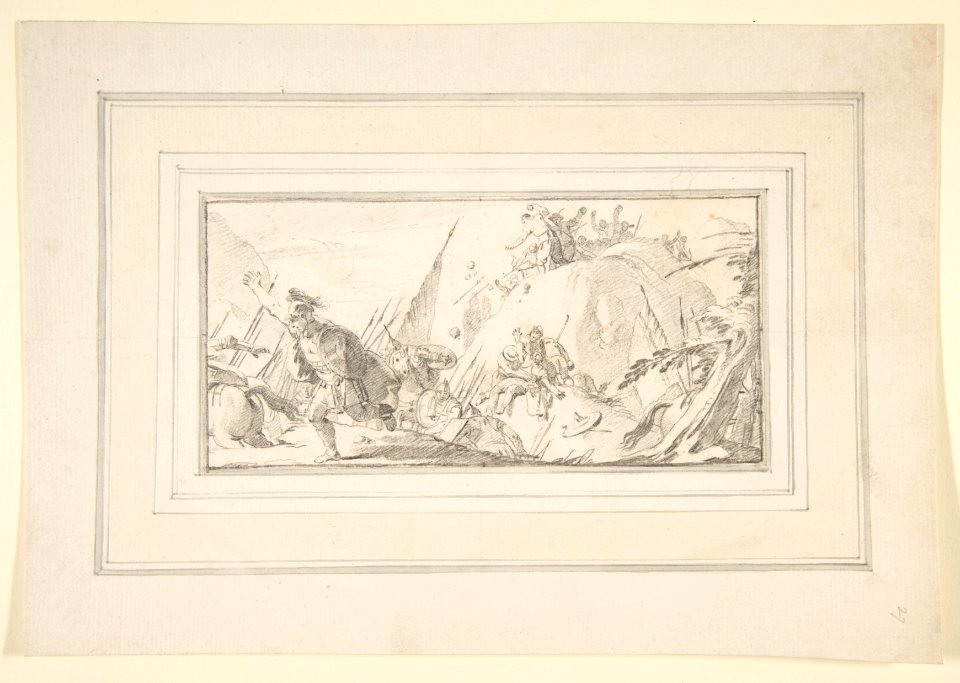 Illustration for a Book- Scene of Combat MET DP812000