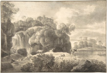 Ideal Landscape with a Shepherd and Cows MET DP804146