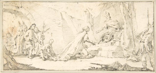 Illustration for a Book- Supplicants Imploring an Emperor for Peace MET DP812551