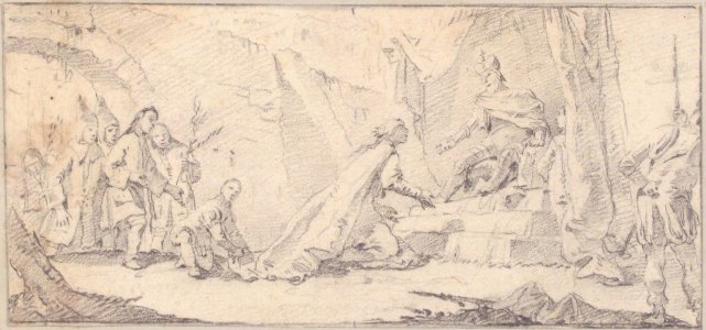Illustration for a Book- Supplicants Imploring an Emperor for Peace MET 59.600.201