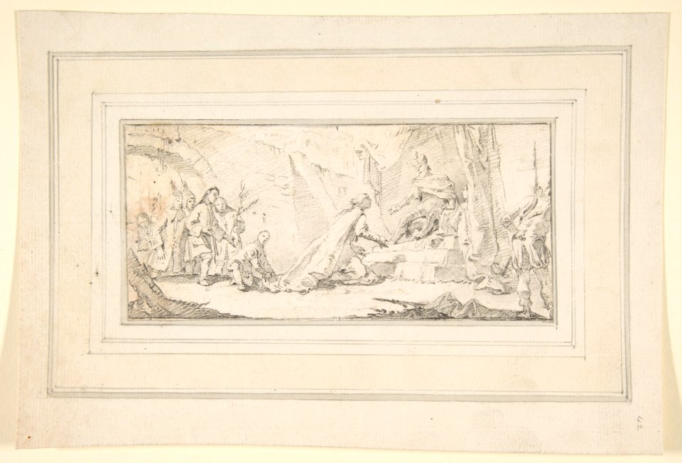 Illustration for a Book- Supplicants Imploring an Emperor for Peace MET DP811984