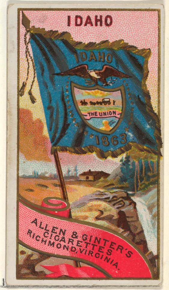 Idaho, from Flags of the States and Territories (N11) for Allen & Ginter Cigarettes Brands MET DP834523