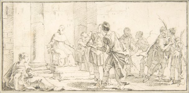 Illustration for a Book- Scene of Peacemaking MET DP812544