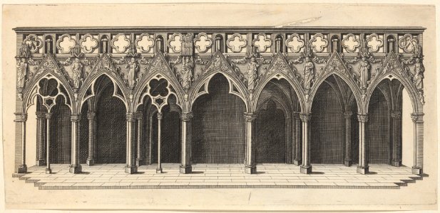 Interior of Strasbourg Cathedral Showing the Choir Screen MET DP102698