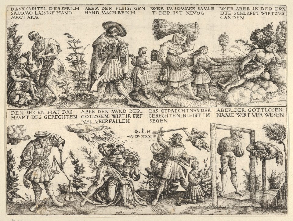 Illustrations to Proverbs 10- 4-7 MET DP835390