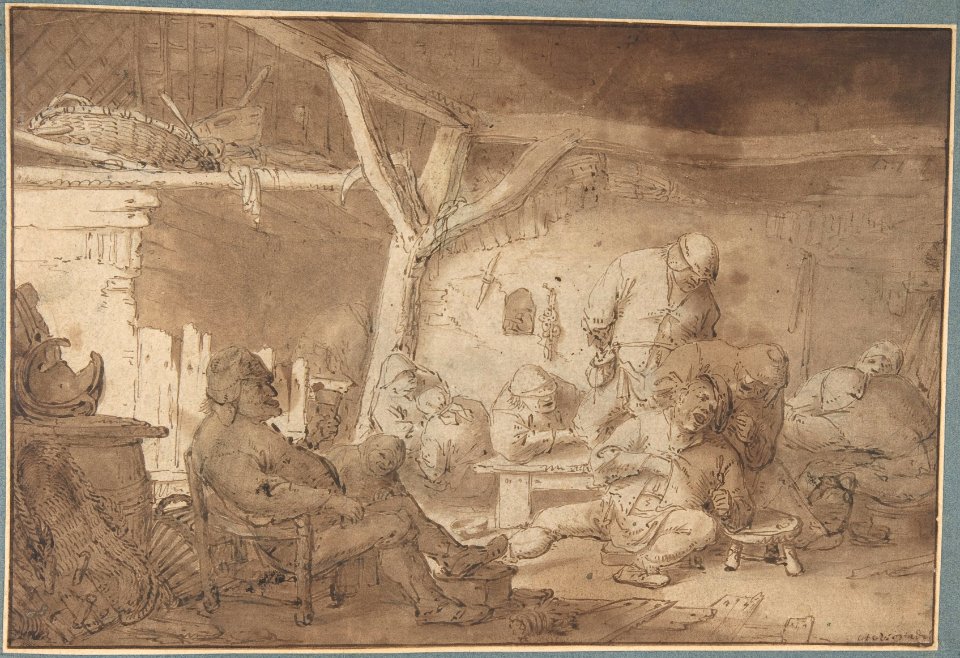 Interior with Peasants MET DP800542