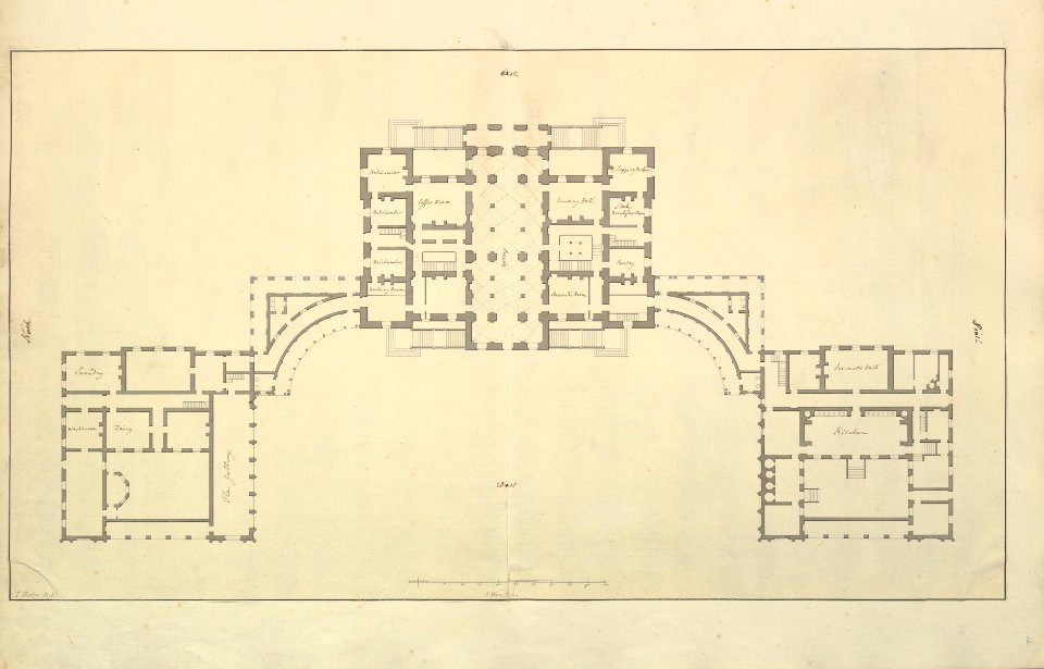 Houghton Hall, Norfolk, Ground Floor (Basement) Plan MET DP829077