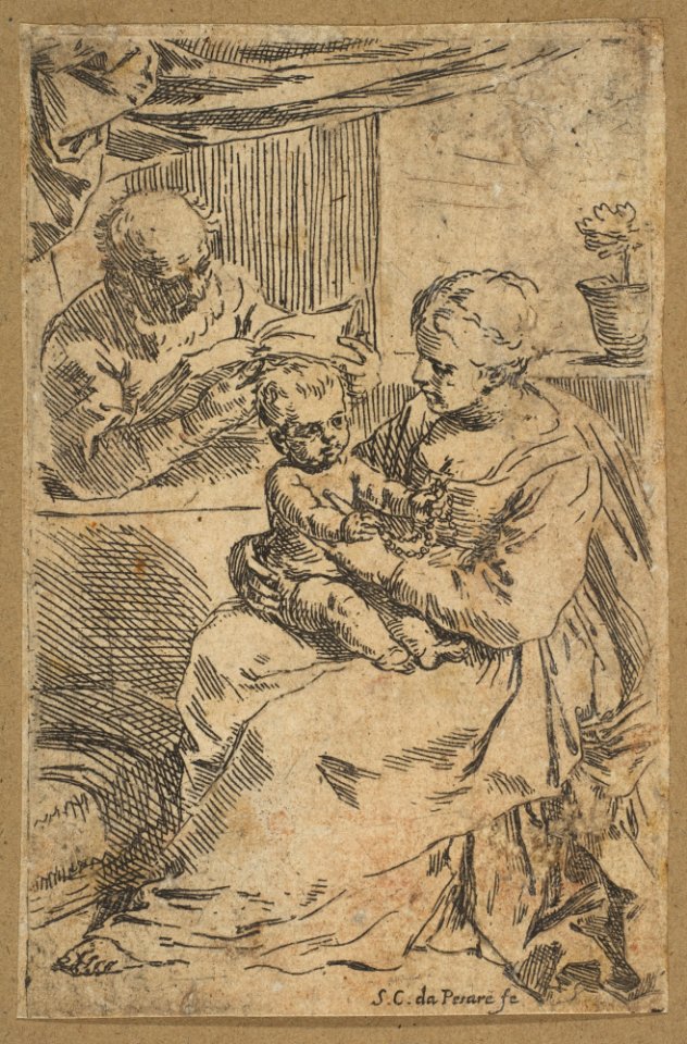 Holy Family with a rosary MET DP815097