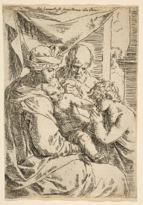 Holy Family with Saint John the Baptist kissing the infant Christ's hand MET DP815113