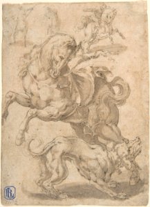 Horses and Dog MET DP801486