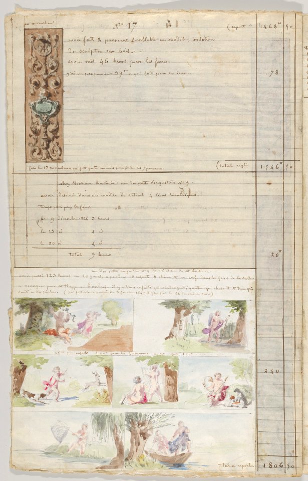 Interior Decorator’s Account Book of Hours Spent MET DP835402