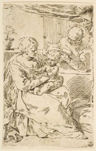 Holy Family with a Rosary, copy after Cantarini MET DP815100