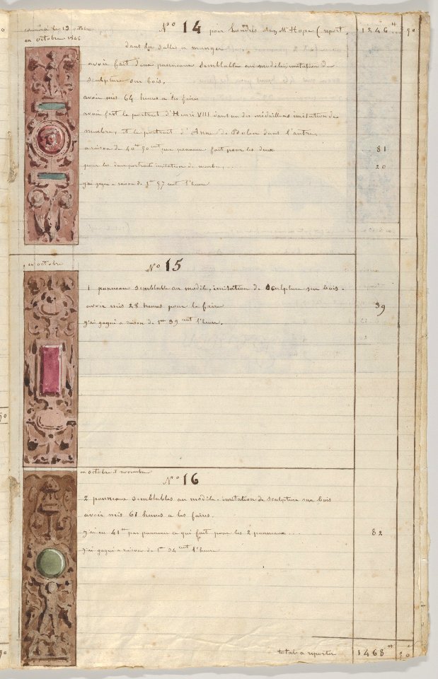 Interior Decorator’s Account Book of Hours Spent MET DP835400