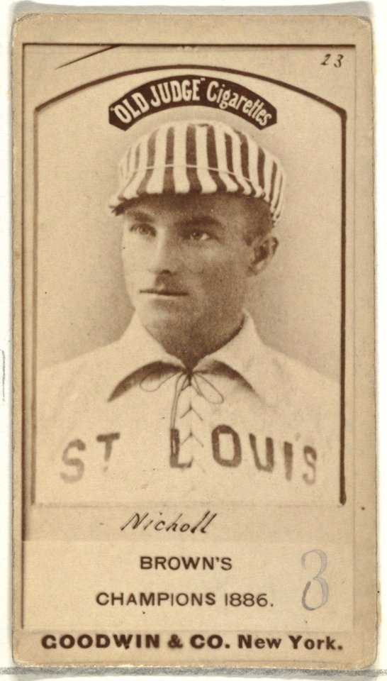 Hugh Nicol, St. Louis Browns, from the Old Judge series (N172) for Old Judge Cigarettes MET DP846087