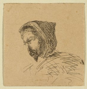 Hooded Male Head (from Sketches on The Coast Survey Plate) MET DP814848