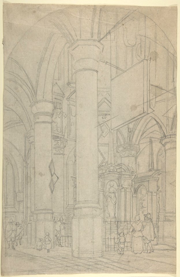 Interior of the New Church in Delft with the Tomb of William the Silent MET DP801036