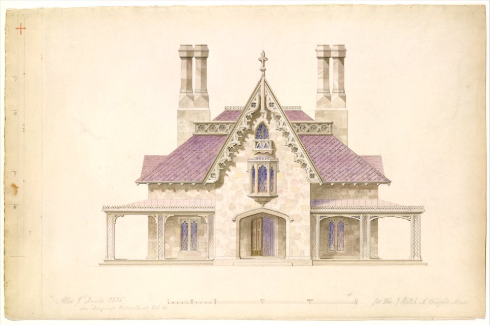 House for William J. Rotch, New Bedford, Massachusetts (front elevation) MET DT239695