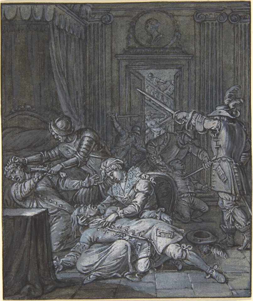 Interior scene with soldiers pillaging MET DP810456