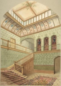 Interior showing Staircase and Skylight MET DP801066