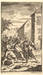Hudibras Vanquished by Trulla (Seventeen Small Illustrations for Samuel Butler's Hudibras, no. 5) MET DP824918