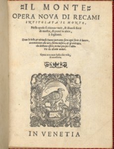 Il Monte. Opera Nova di Recami, title page (recto) MET DP362342