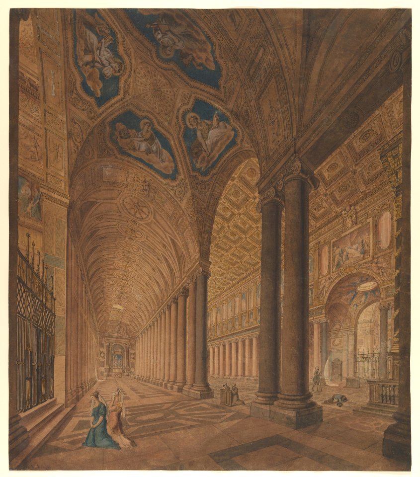 Interior View of the Basilica of Santa Maria Maggiore, Rome MET DP853454