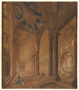 Interior View of the Basilica of Santa Maria Maggiore, Rome MET DP853454