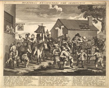 Hudibras Encounters the Skimmington (Plate 7- Illustrations to Samuel Butler's Hudibras) MET DP825448