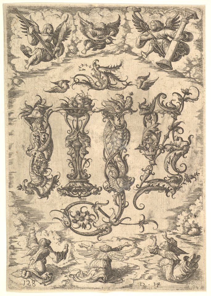 IHS Monogram surrounded by Six Angels MET DP828566