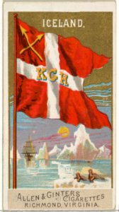 Iceland, from Flags of All Nations, Series 2 (N10) for Allen & Ginter Cigarettes Brands MET DP841378