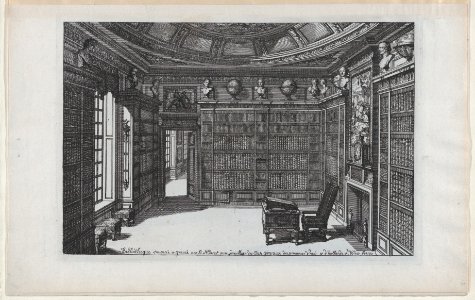 Interior of a Library, from Nouveaux Liure da Partements, part of Œuvres du Sr. D. Marot MET DP874078