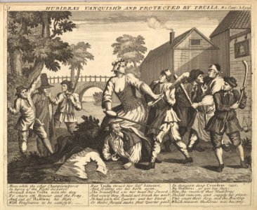Hudibras Vanquish'd and Protected by Trulla (Plate 5- Illustrations to Samuel Butler's Hudibras) MET DP825446