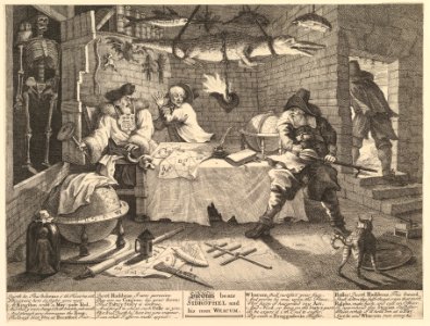 Hudibras beats Sidrophel and his man Whacum (Twelve Large Illustrations for Samuel Butler's Hudibras, Plate 8) MET DP824946