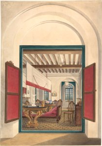 Interior of an English room in India or Ceylon MET DP806229