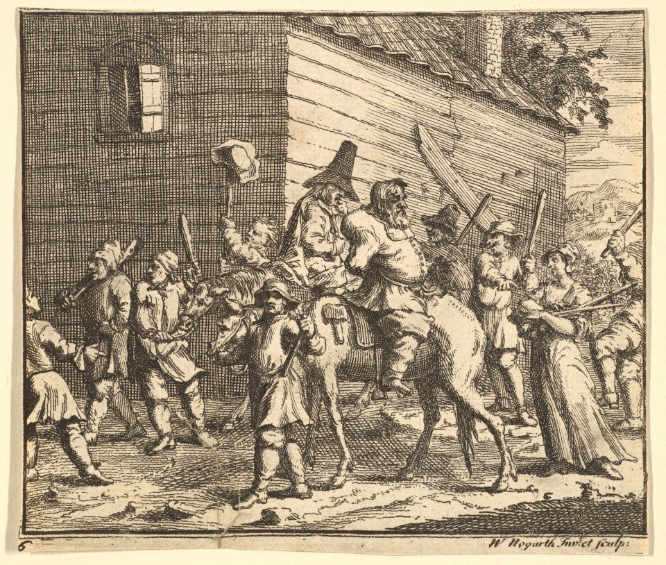 Hudibras and Ralpho Made Prisoners and Carried to the Stocks (Seventeen Small Illustrations for Samuel Butler's Hudibras, no. 6) MET DP824931