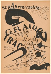 In the Evening, Lying on Her Bed, She Reread the Letter from Her Artilleryman at the Front (Le Soir, Couchée dans son lit, elle relisait la lettre de son artilleur au front), published in Les Mots en liberté futuristes MET DP371749