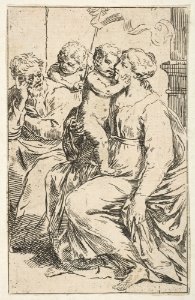 Holy Family with Saint John the Baptist, copy in reverse after Cantarini MET DP815095