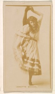 Janette Woods, from the Actresses series (N245) issued by Kinney Brothers to promote Sweet Caporal Cigarettes MET DP859892