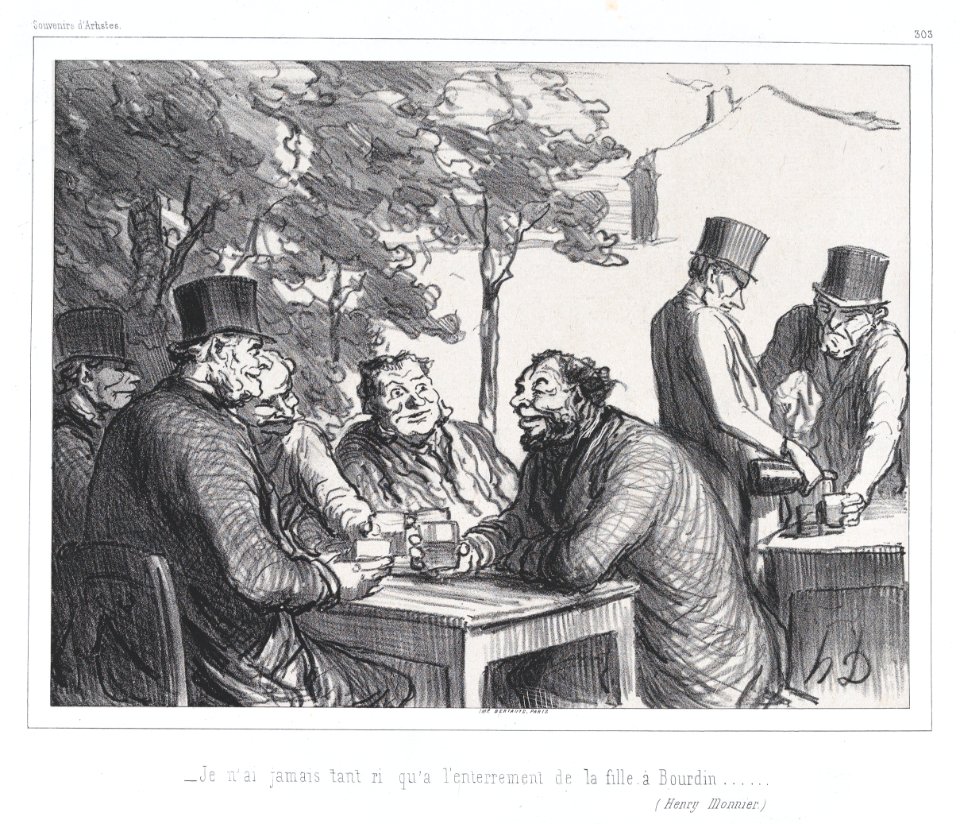 I never laughed so much as at the funeral of Bourdin's daughter, published in Souvenirs d'Artistes MET DP876859