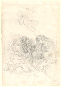 Holy Family with Two Flying Angels. MET DP845681