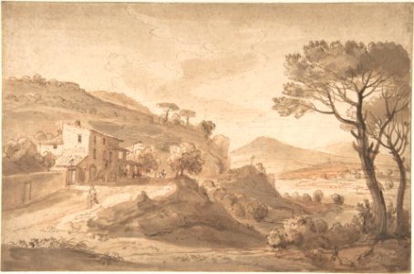 Italianate River Landscape with an Inn MET DP801091