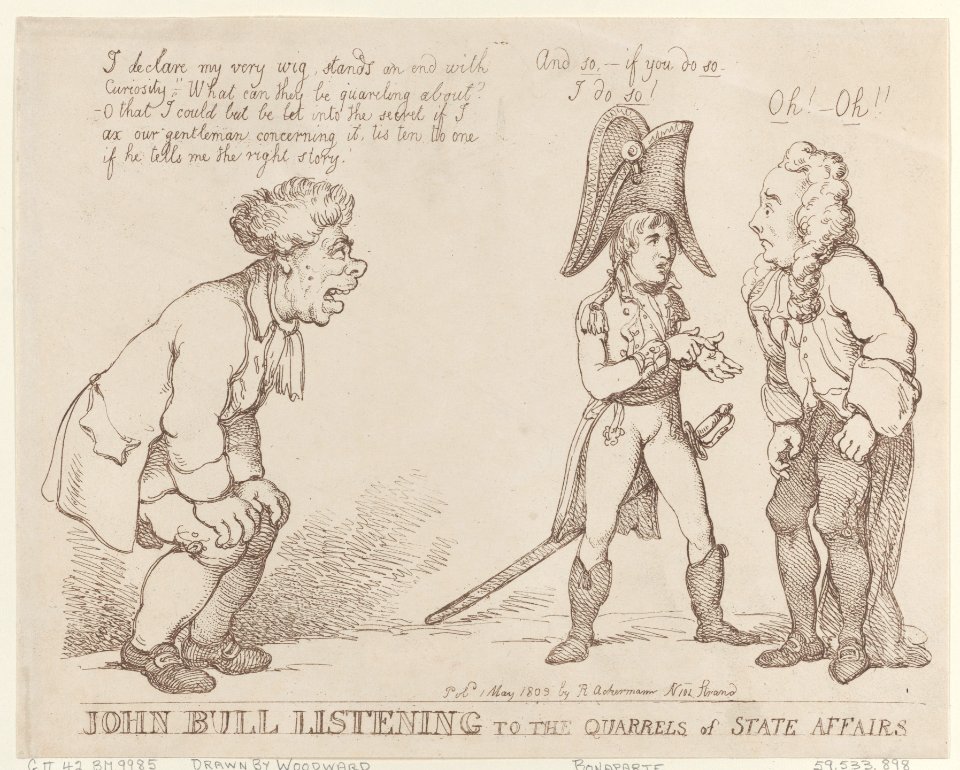 John Bull Listening to the Quarrels of State Affairs Met DP884725