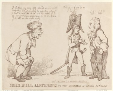 John Bull Listening to the Quarrels of State Affairs Met DP884725