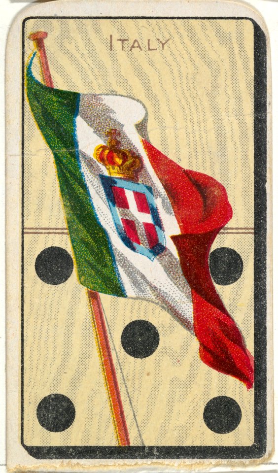 Italy, from the National Flag on Domino series (T177) issued by Kinney Brothers to promote Sweet Caporal Cigarettes MET DP842633