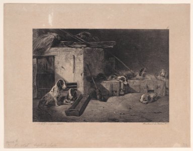 Interior of the Kennel, from the series Hunting Scenes Met DP887927