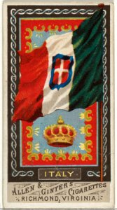 Italy, from Flags of All Nations, Series 1 (N9) for Allen & Ginter Cigarettes Brands MET DP841337
